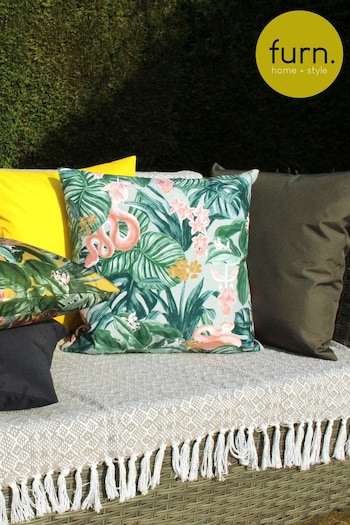 Furn Sage Green Medinilla Water Resistant Outdoor Cushion (T91719) | £17