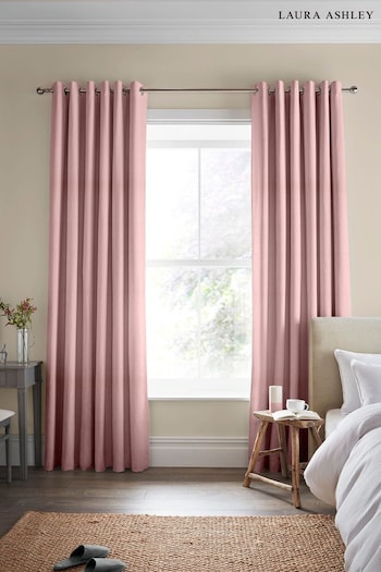 Laura Ashley Blush Pink Easton Fabric By The Metre (T92496) | £34
