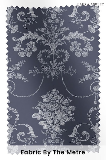 Laura Ashley Midnight Blue Josette Fabric By The Metre (T92510) | £32