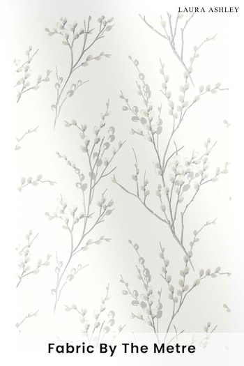Laura Ashley Dark Grey Pussy Willow Fabric By The Metre (T92514) | £43