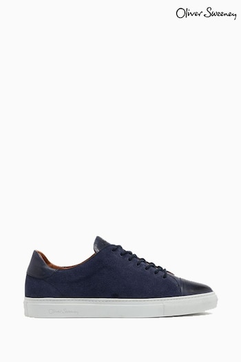 Oliver Sweeney Blue Ossos Calf Leather/Suede Cupsole Trainers (T92701) | £199