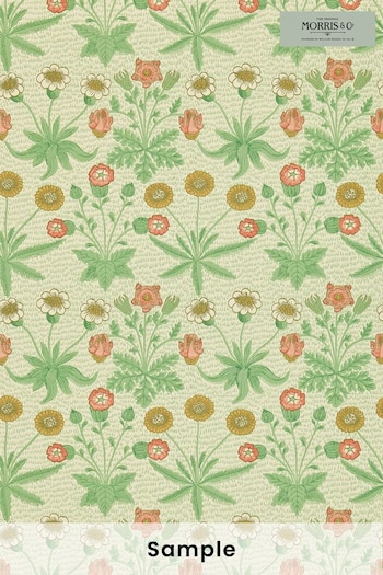 Morris & Co. Green Daisy Wallpaper Sample Wallpaper (T93419) | £1