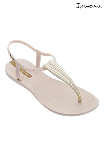 Ipanema Cream Ribbed T-Bar Sandals (T94074) | £22