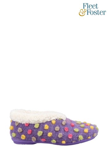 Fleet & Foster Purple Snowberry Ladies Slippers (T94392) | £36