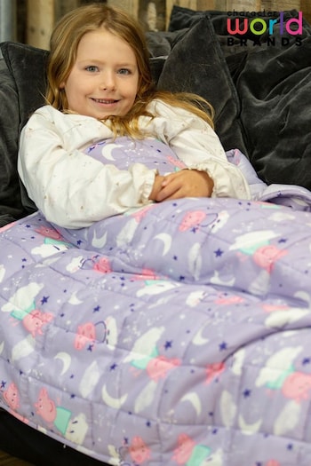 Character World Pink Kids Peppa Pig Dreaming Weighted Blanket (T94498) | £55