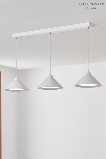 Jasper Conran London White 3 Light Triangle Pendant Ceiling Light With Diffuser (T94686) | £150