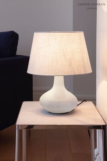 Jasper Conran London White Curved Ceramic Table Lamp (T94689) | £70