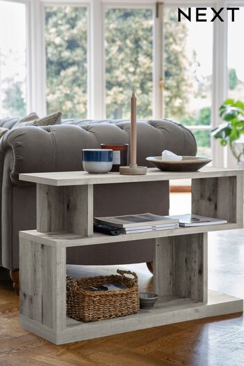 Grey Bronx Oak Effect Large Sofa Side Table (T94897) | £125