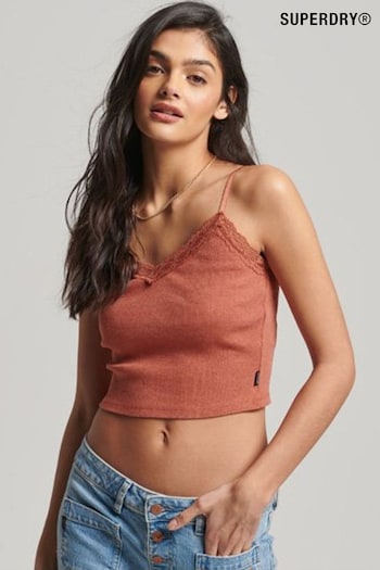 Superdry Orange Relaxed Stripe Cami Top (T95221) | £18