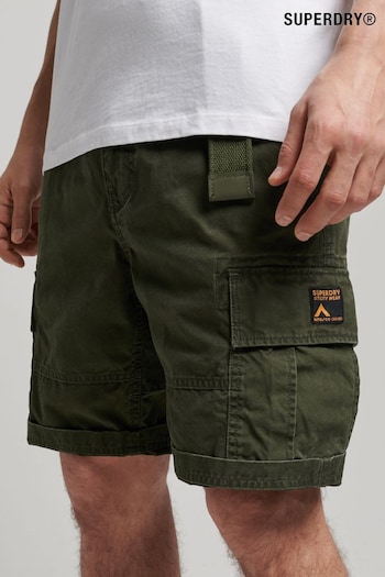 Superdry Green Heavy Cargo French Shorts (T95266) | £55