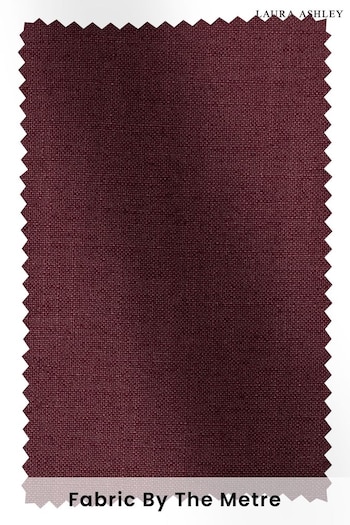 Laura Ashley Dark Cranberry Red Swanson Fabric By The Metre (T96126) | £43