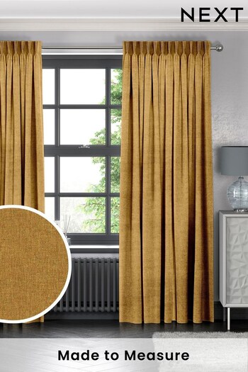 Saffron Yellow Harvi Made To Measure Curtains (T96135) | £61