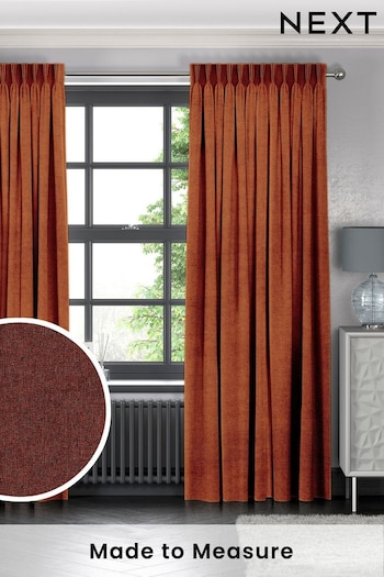 Rust Orange Harvi Made To Measure Curtains (T96136) | £61