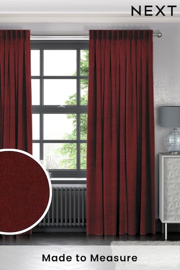 Scarlet Red Harvi Made To Measure Curtains (T96137) | £61