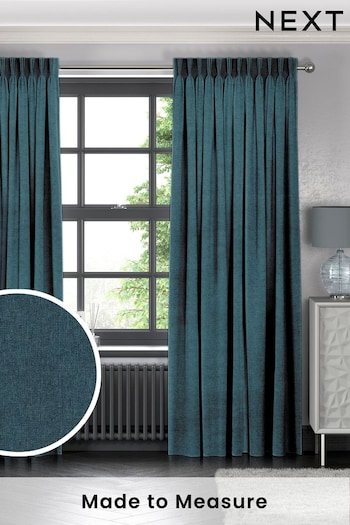 Teal Blue Harvi Made To Measure Curtains (T96139) | £61