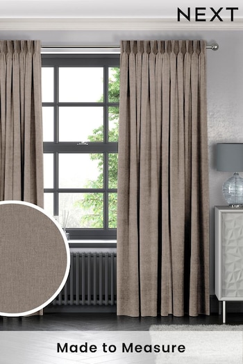 Otter Brown Harvi Made To Measure Curtains (T96140) | £61