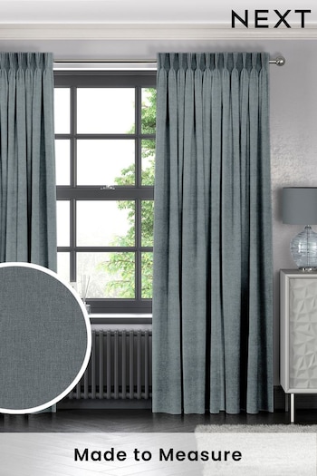 Slate Grey Harvi Made To Measure Curtains (T96141) | £61