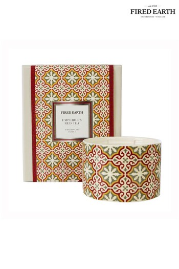 Fired Earth Natural Emperors Red Tea Large Ceramic Candle (T96170) | £32