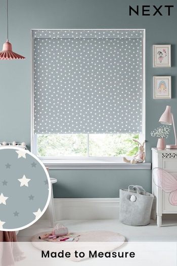 Sky Blue Ditsy Stars Made To Measure Roller Blind (T96287) | £57
