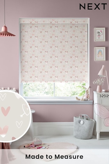 Linen Love Hearts Made To Measure Roller Blind (T96295) | £57