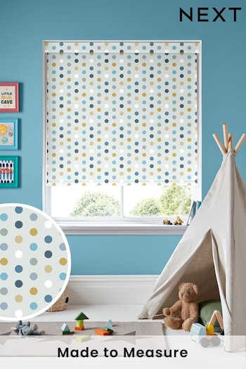 Sky Blue Polka Dots Made To Measure Roller Blind (T96304) | £57