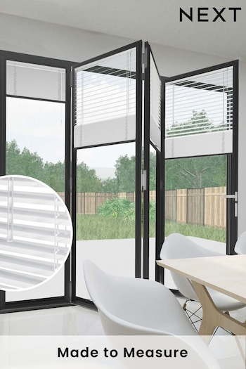 Gloss White Made to Measure Aluminium Venetian Perfect Fit Blinds (T96712) | £74