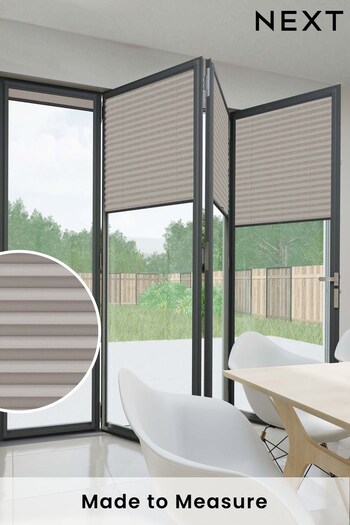 Grey Made to Measure Pleated Reflex Perfect Fit Blinds (T96720) | £90