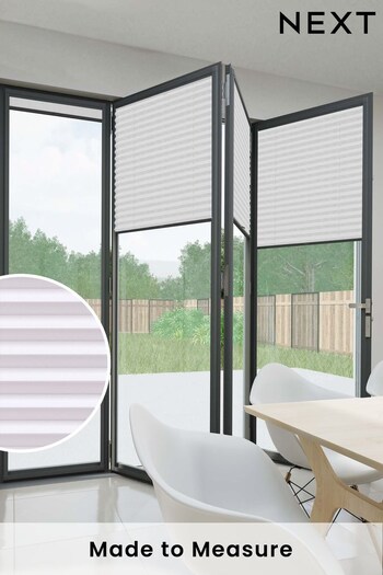 White Made to Measure Pleated Reflex Perfect Fit Blinds (T96721) | £90