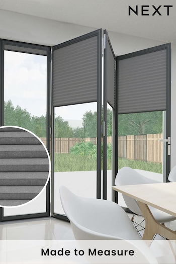 Cinder Grey Made to Measure Honeycomb Textured Blackout Perfect Fit Blinds (T96723) | £85
