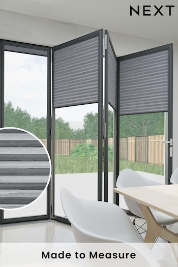 Storm Grey Made to Measure Honeycomb Daylight Printed Texture Perfect Fit Blinds (T96732) | £83