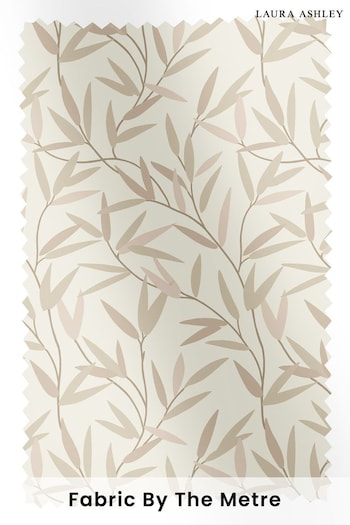 Laura Ashley Natural Willow Leaf Fabric By The Metre (T97170) | £32