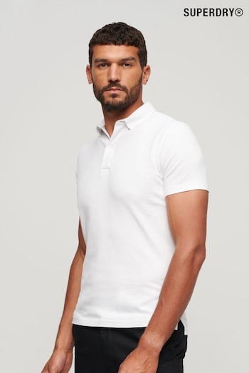 Superdry White Jersey Polo Shirt (T97443) | £40