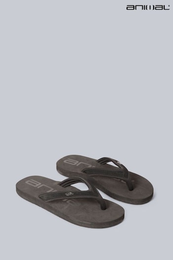 Animal paires Swish Recycled Black Flip Flops (T97475) | £20