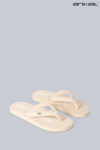 Animal paires Beige Swish Recycled Flip Flops (T97476) | £20