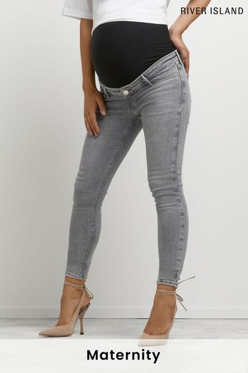River Island Grey Maternity Grey Skinny Jeans (T97730) | £42