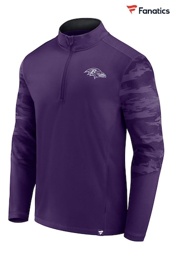 Fanatics Purple Baltimore Ravens Iconic Defender Quarter Zip Hoodie (T97963) | £48