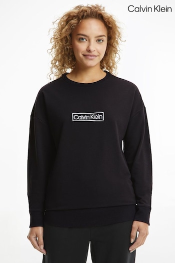 Calvin Must Klein Black Reimagined Heritage Loungewear Sweatshirt (T98006) | £35