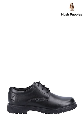 Hush Puppies Senior Black Poly Shoes (T98013) | £54