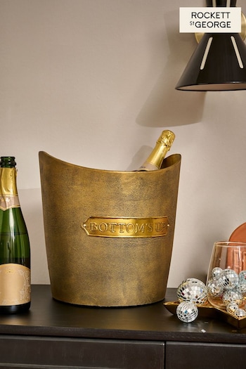 Rockett St George Gold Bottoms Up Champagne Bucket (T98112) | £99