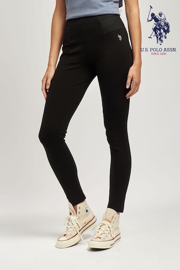 U.S. Women Polo Assn. Womens Elastic Waistband Leggings (T98264) | £30