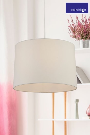 Searchlight Ivory Cream Dawn Tapered Linen Shade (T98324) | £25