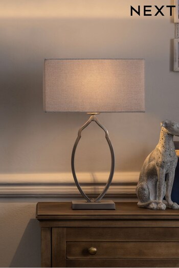 Pewter Grey Penshurst Table Lamp (T98601) | £50