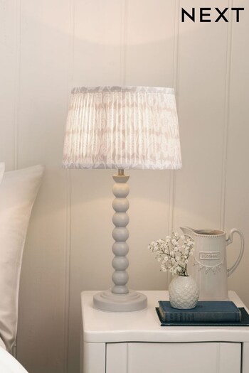 Slate Grey Bobbin Table Lamp (T98615) | £50