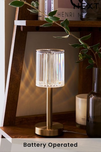 Brass Albus Battery Operated Ambient Table Lamp (T98620) | £30