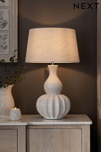 White Kirtlington Table Lamp (T98621) | £80