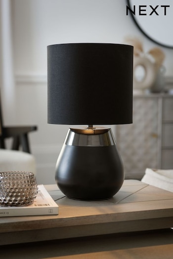 Black Kit Touch Table Lamp (T98641) | £22