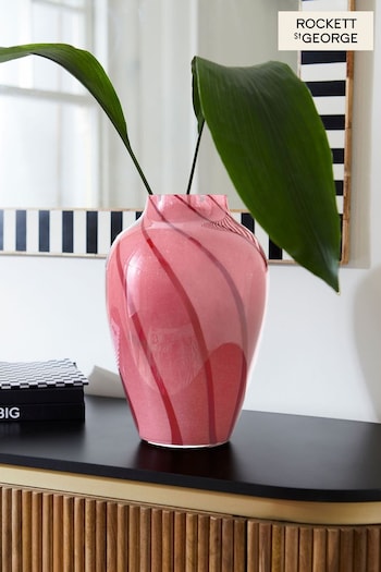 Rockett St George Pink Swirl Vase (T99283) | £70