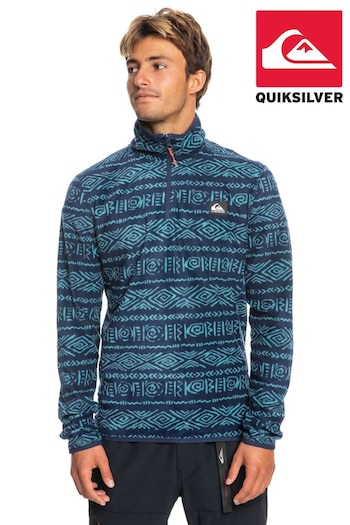 Quiksilver Blue Aker Half Zip Fleece (T99358) | £55