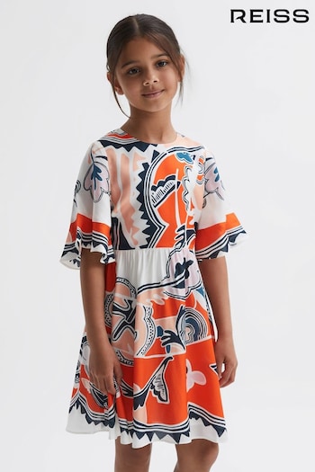 Reiss Coral April Junior Printed Floaty Dress (T99393) | £65