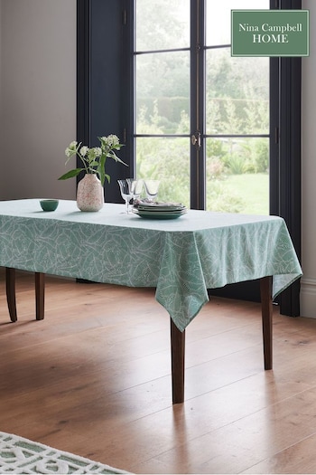 Nina Campbell Green Wipe Clean Table Cloth (T99586) | £32 - £36